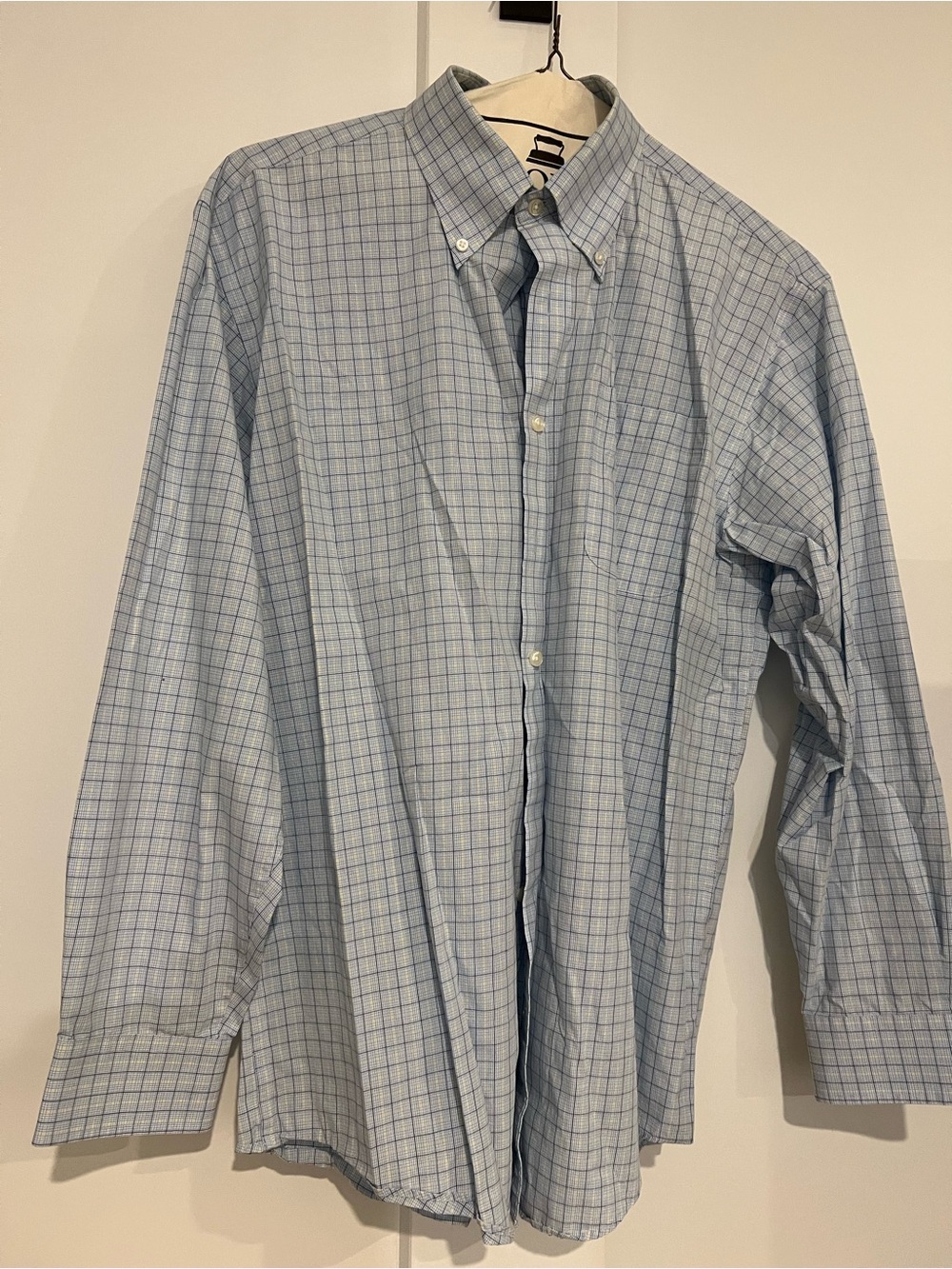 Nautica Light Blue Windowpane Dress Shirt